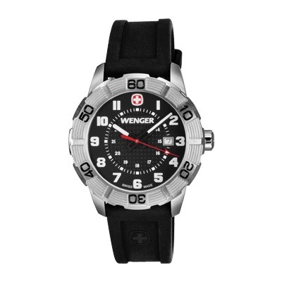 Wenger Wenger Sport Watch - Roadster Black Dial Black Silicone Strap