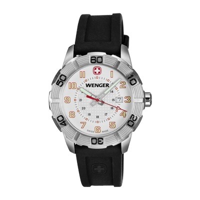 Wenger Wenger Sport Watch - Roadster White Dial Black Silicone Strap