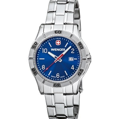 Wenger Platoon Blue Dial Stainless Steel Bracelet