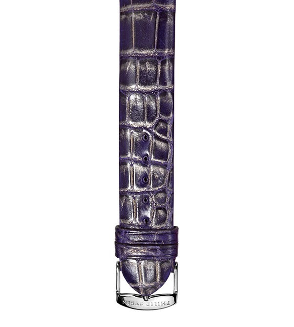 Philip Stein Purple Metallic Alligator Watch Band