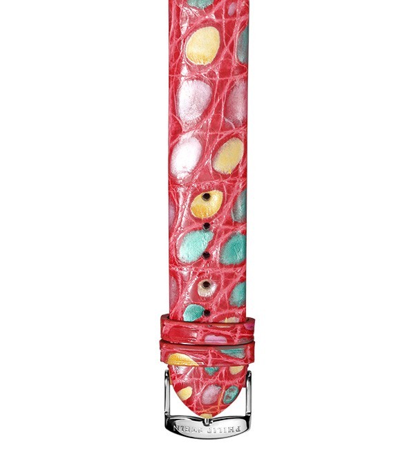 Philip Stein Red Multi Color Croco Watch Band
