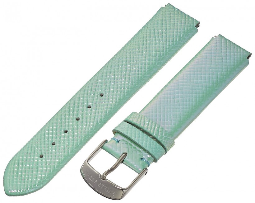 Philip Stein Leather Calfskin Iridescent Green Watch Strap