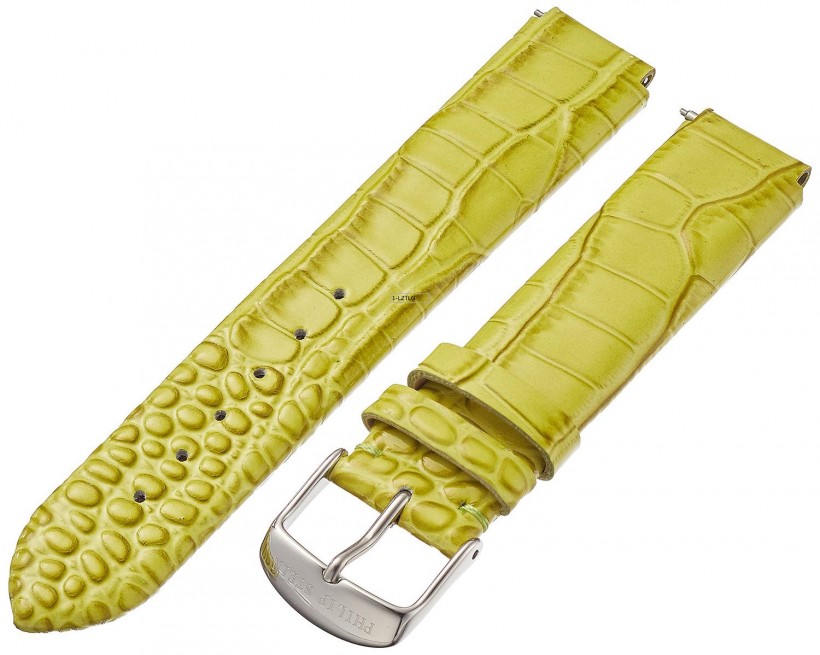 Philip Stein Leather Calfskin Green Teju Watch Strap