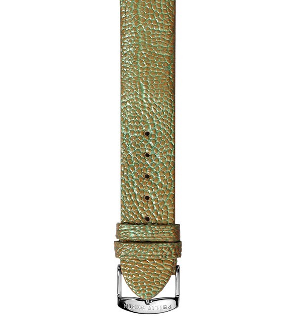 Philip Stein Green Metallic Ostrich Watch Band
