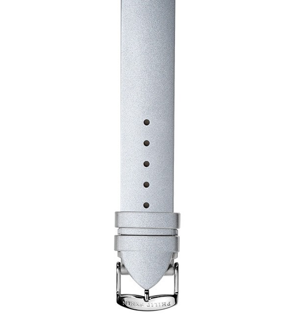 Philip Stein Platinum Pearl Rubber Watch Band