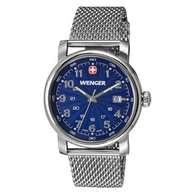 Wenger Urban Classic Blue Dial Stainless Steel Mesh Bracelet