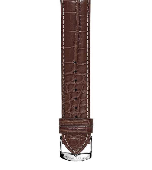 Stitch Dark Brown Alligator Strap