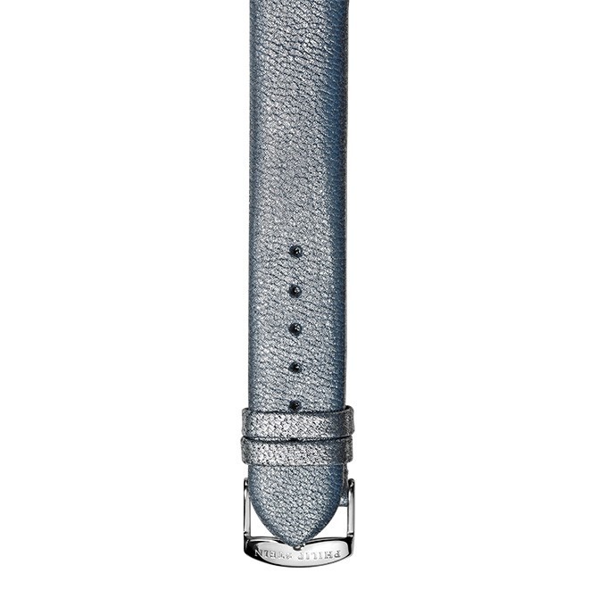 Philip Stein Shimmering Gun Metal Metallic Calf Watch Band