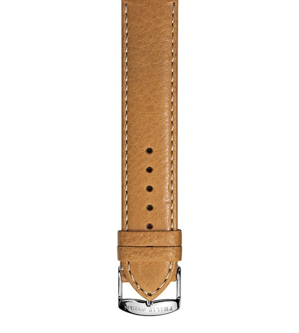 Philip Stein Camel Stitch Calf Leather Watch Band