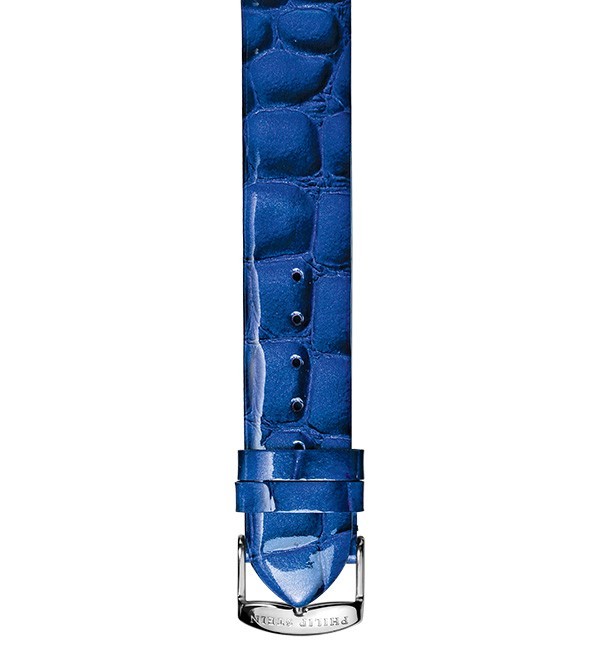 Philip Stein Royal Blue Patent Print Gator Watch Band
