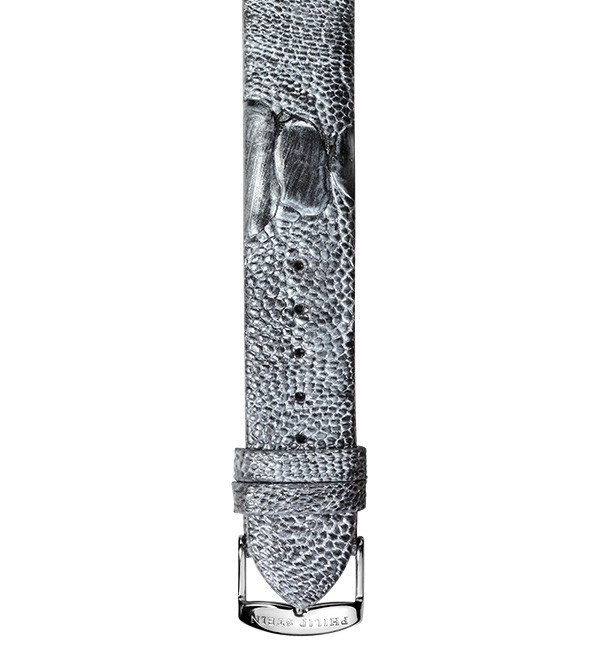 Philip Stein Gun Metal Ostrich Watch Band