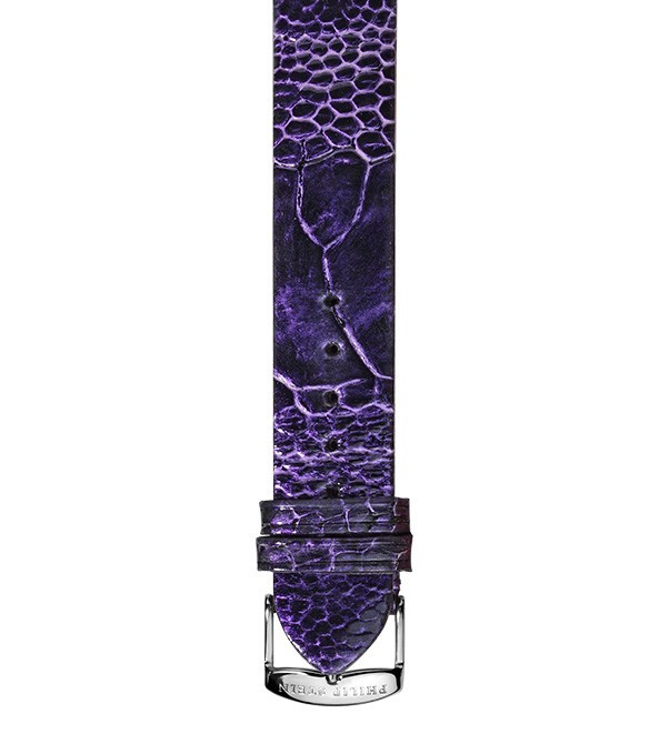 Philip Stein Purple Metallic Ostrich Watch Band