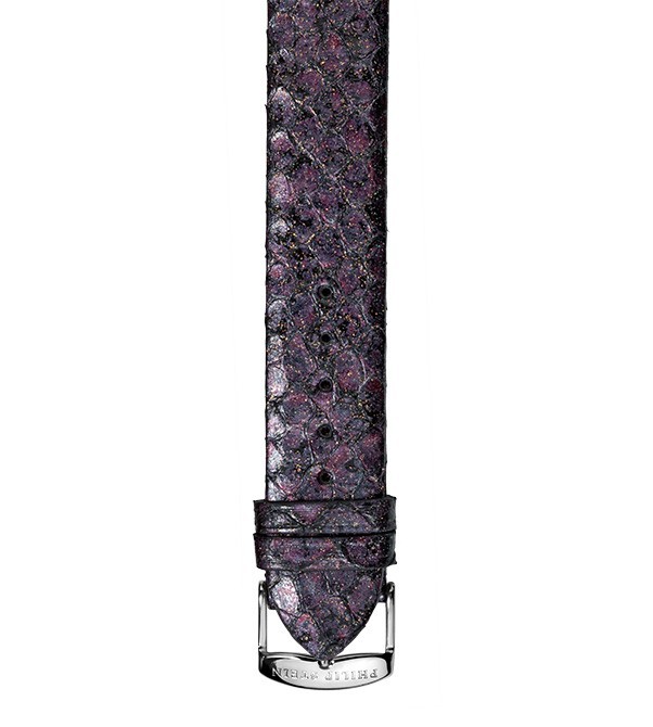 Philip Stein Glitter Purple Snake Watch Band