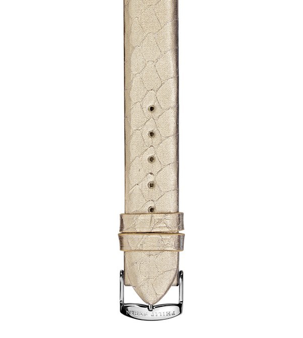 Philip Stein Gold Satin Snake Watch Band