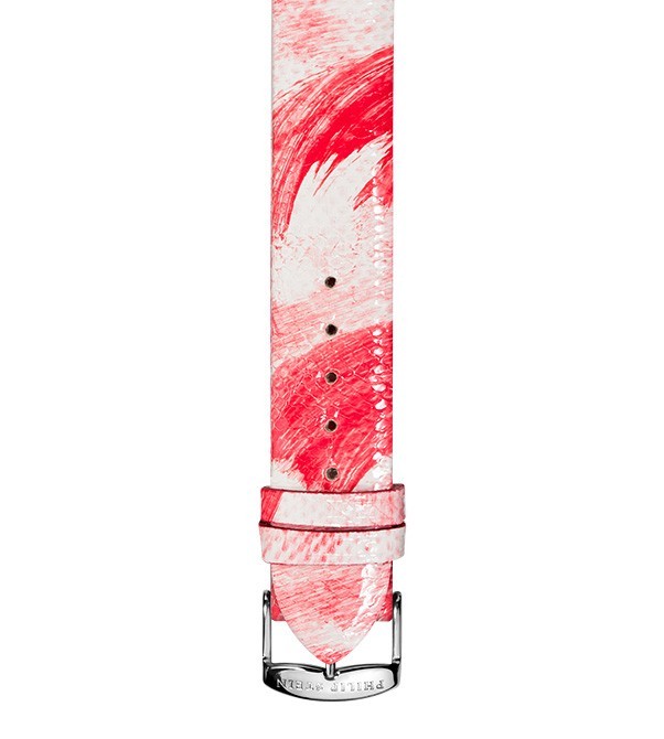Philip Stein Coral & White Karung Watch Band