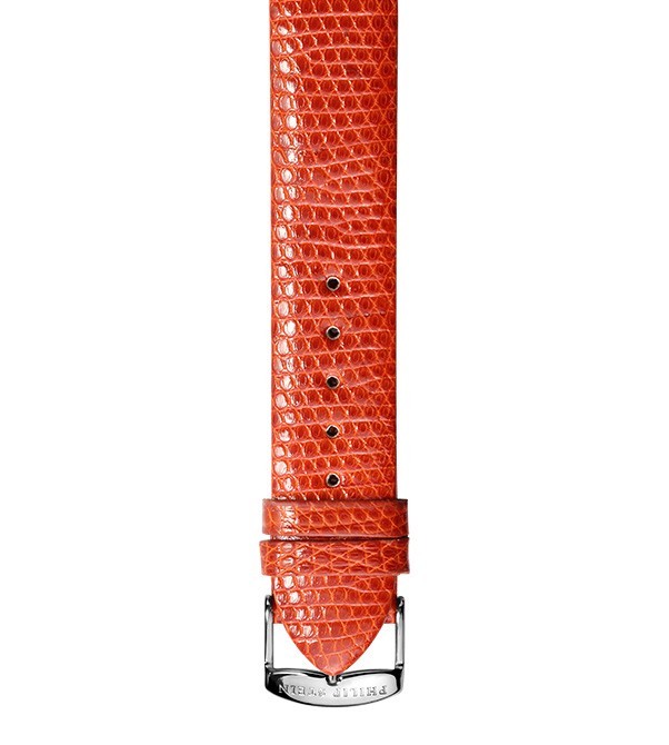 Philip Stein Dark Orange Lizard Watch Band