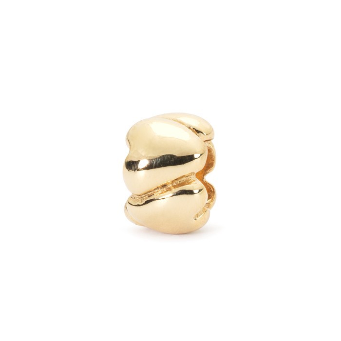 Trollbeads Hearts Bead Small Gold