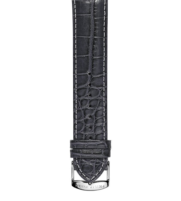 Philip Stein Stitch Grey Alligator Watch Band