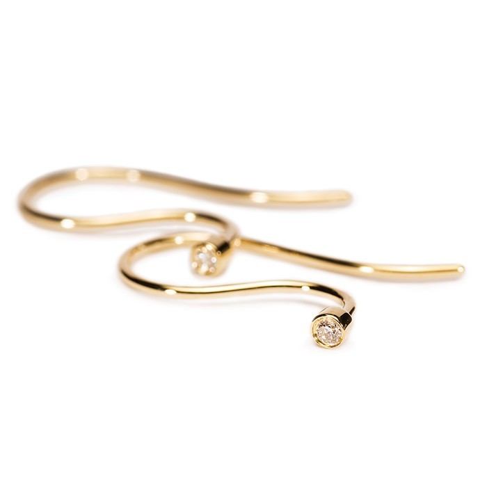 Earring Hooks, Gold/Brilliant 