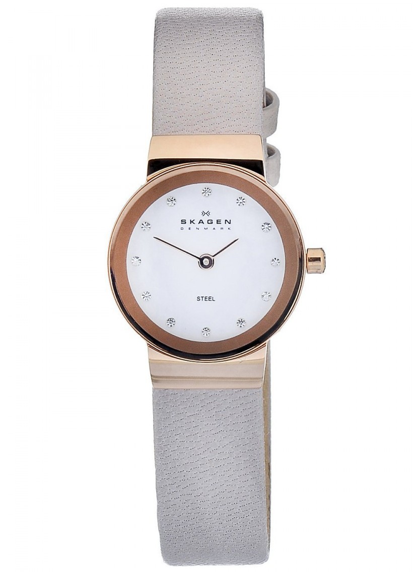 Skagen Freja Rose Gold & Leather Women's Watch