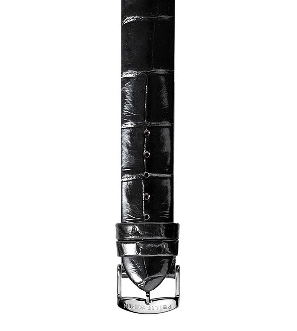 Shiny Black Alligator Strap