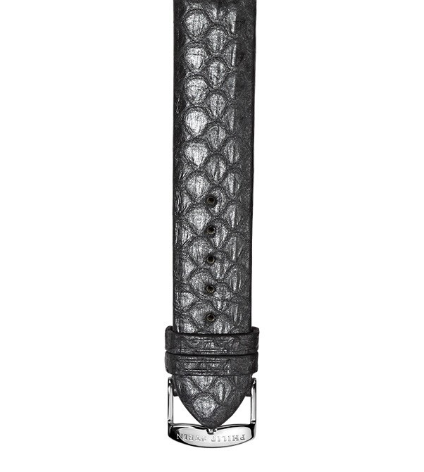 Philip Stein Black Metallic Snake Watch Band