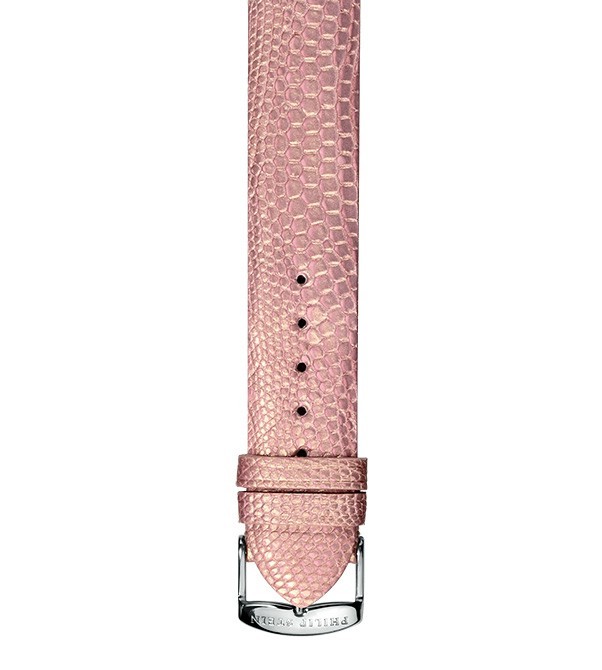 Philip Stein Light Pink Gold Wash Lizard Teju Watch Band