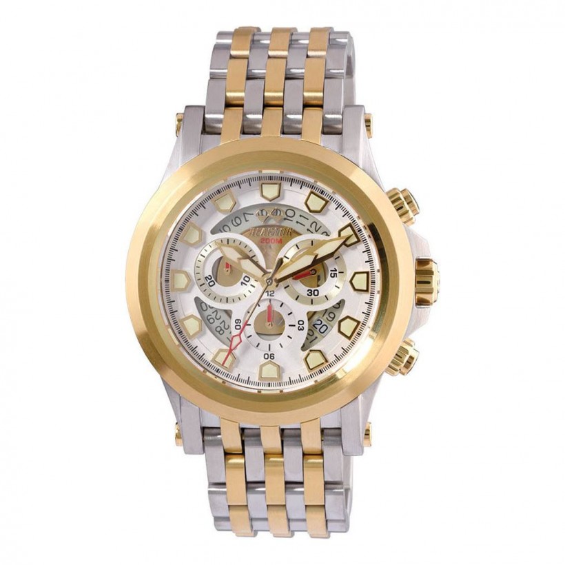 Reactor Einstein Chrono 2-Tone Stainless Bracelet White Dial 40105