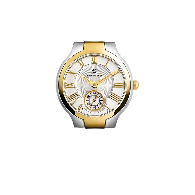 Philip Stein Two Tone Yellow Gold Classic Round Small Women's Watch