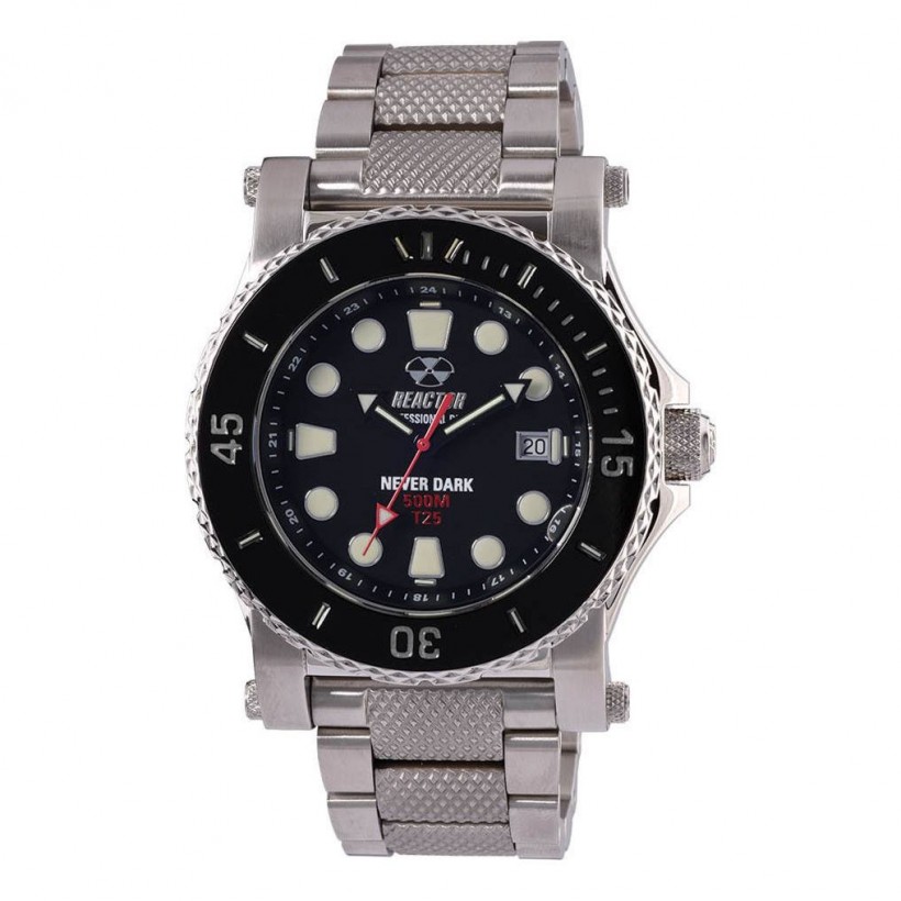 Reactor Polaris Day/Date Stainless Bracelet Black Dial Never Dark 42001