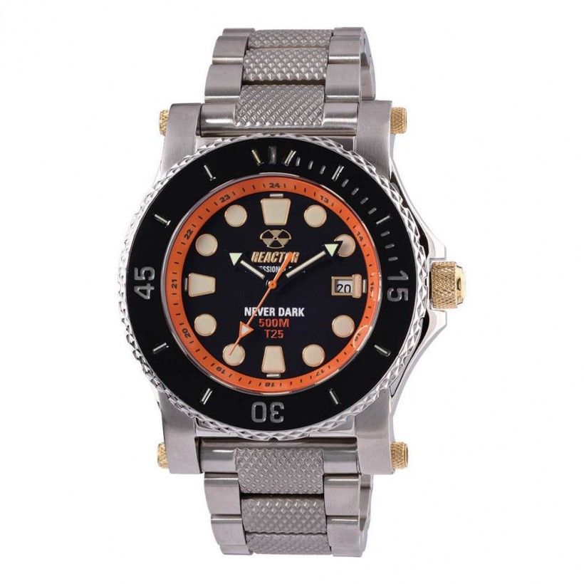 Reactor Polaris LE Automatic SS Bracelet Orange Dial Never Dark 42901