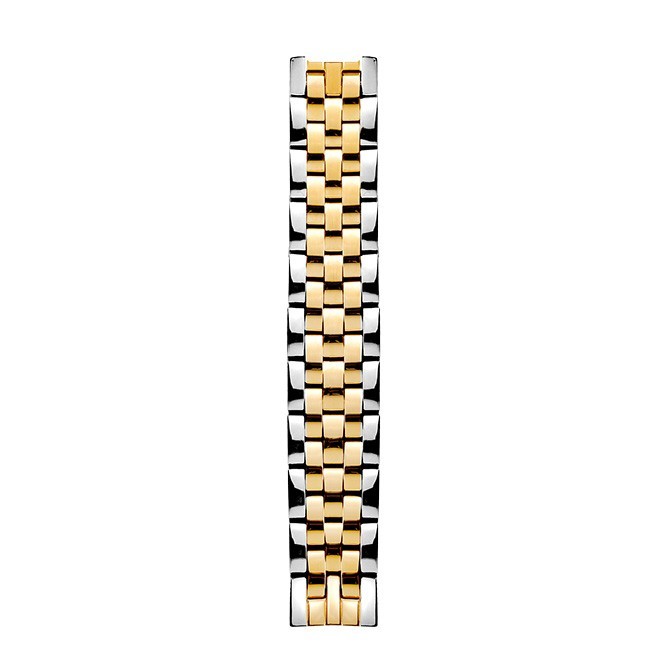 5 Link Two Tone Yellow Gold Plated & Steel Bracelet