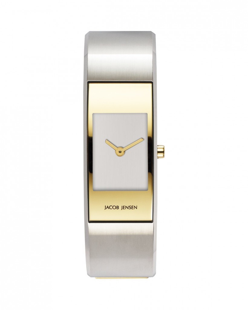 Jacob Jensen Eclipse Stainless Steel Gold Dial Bangle Women's Watch
