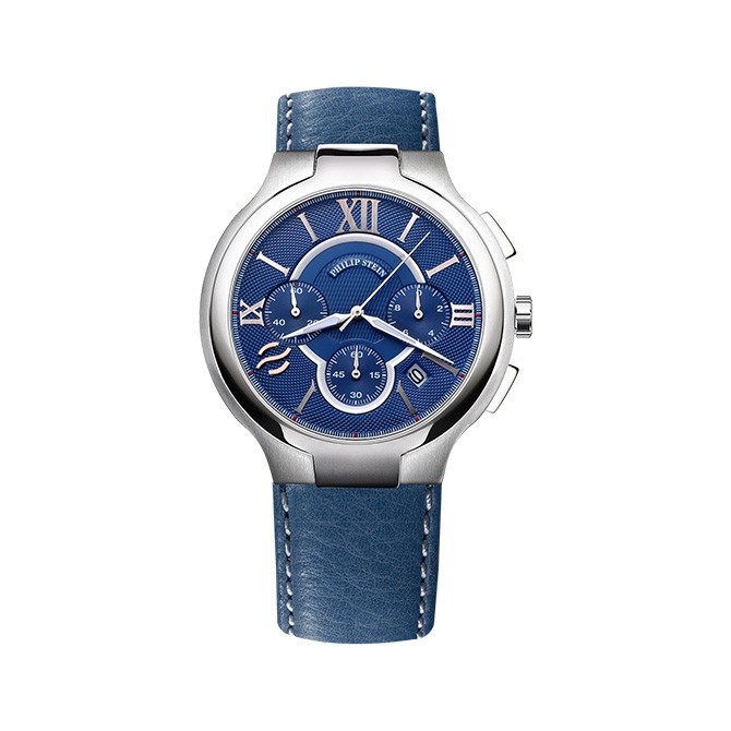 Philip Stein Classic Round Chronograph Blue Dial Men's Watch