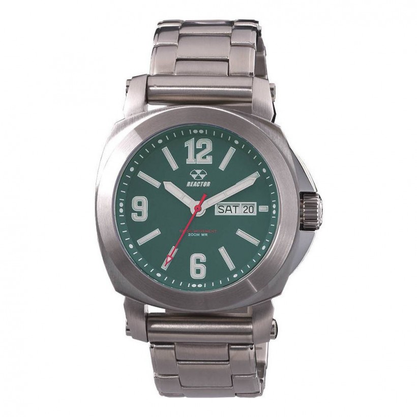 Reactor Fermi Day/Date Stainless Matte Clay Green Dial 48009