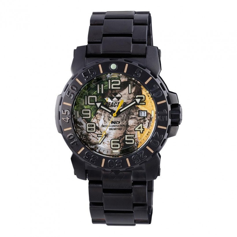Reactor Trident 2 Day/Date Black Plated Realtree Dial Never Dark 50526