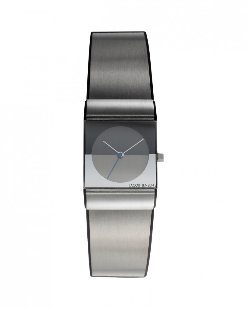 Jacob Jensen Classic Black & Silver Titanium & Rubber Band Women's Watch