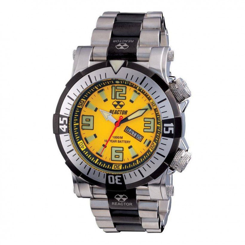 Reactor Poseidon Stainless Yellow/Black Dial 2-Tone Stainless Bracelet 55507