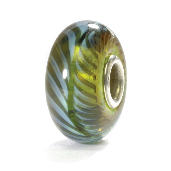 Blue-Green Feather Bead