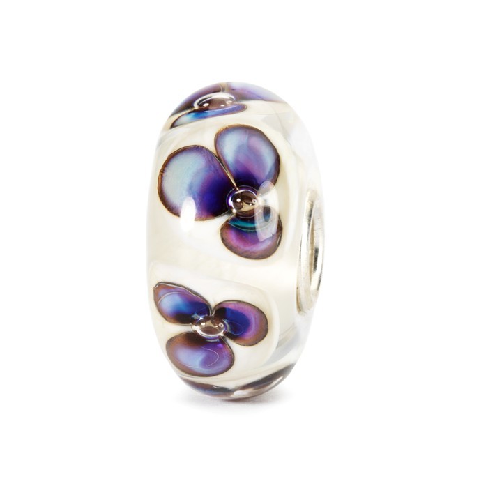 Trollbeads Ivory Violets Bead