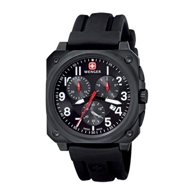 Wenger AeroGraph Cockpit Chrono PVD Black Case Black Dial 77010
