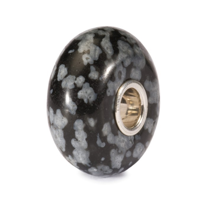 Trollbeads Snowflake Obsidian Bead