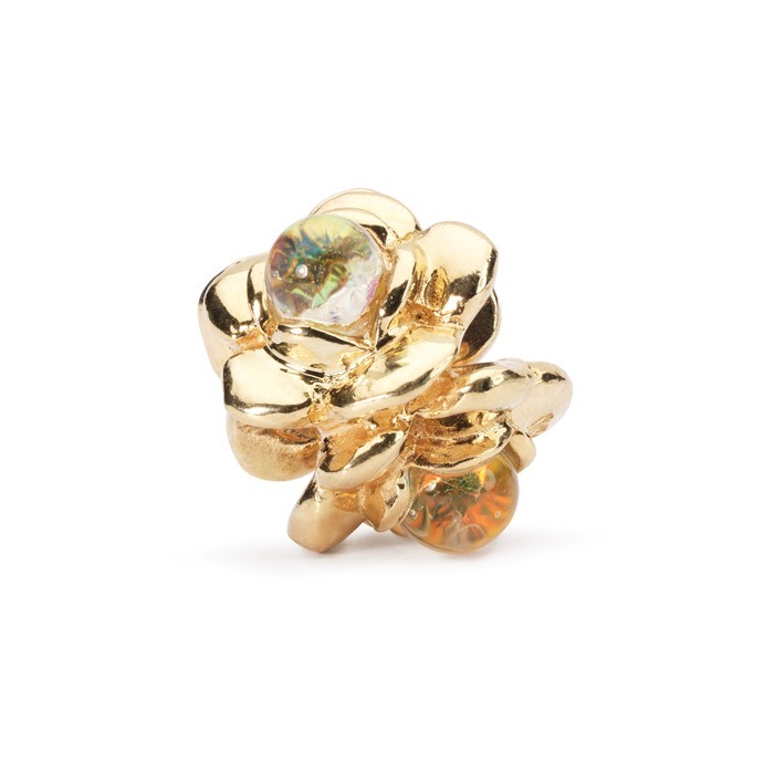 Trollbeads Three Flowers Bead Gold