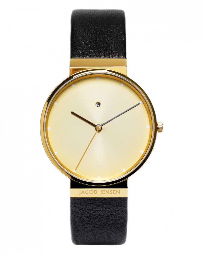 Jacob Jensen Dimension Gold Tone Stainless Steel Gold Dial Men's Watch