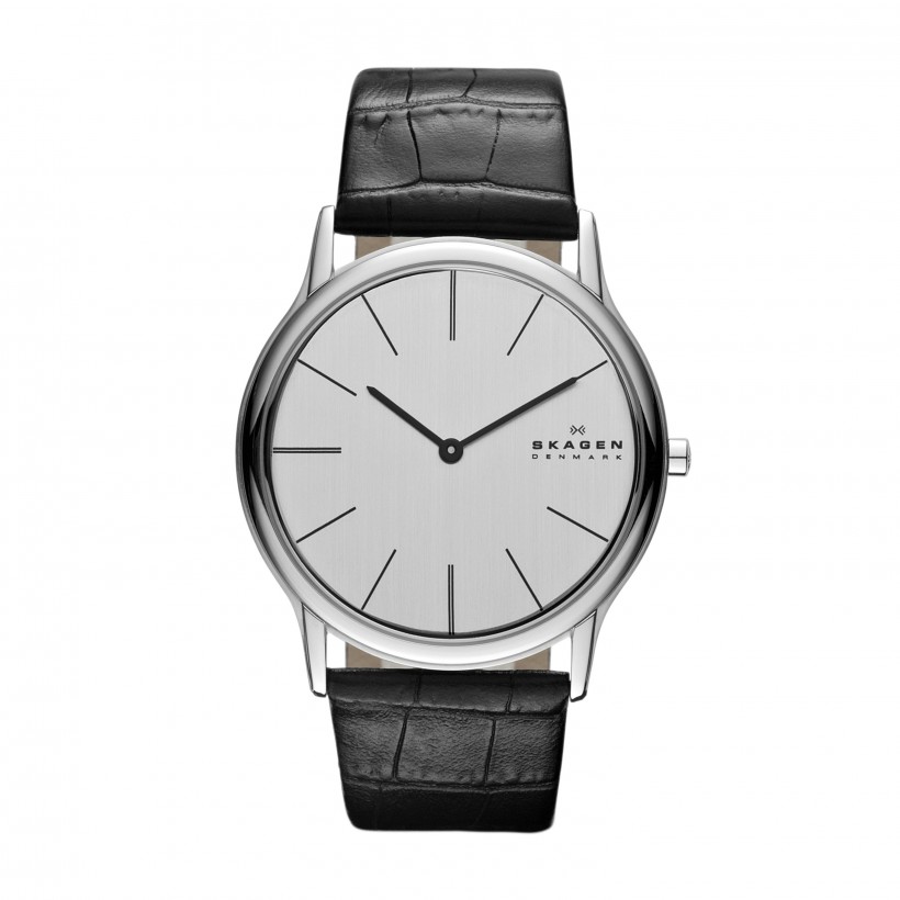 Skagen Theodor Stainless Steel Leather Men's Watch