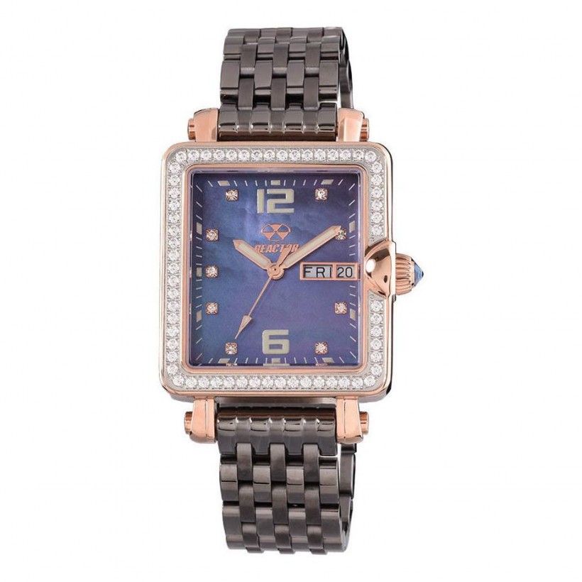 Reactor Trinity Day/Date Navy MOP Dial Swarovski Crystals 86903