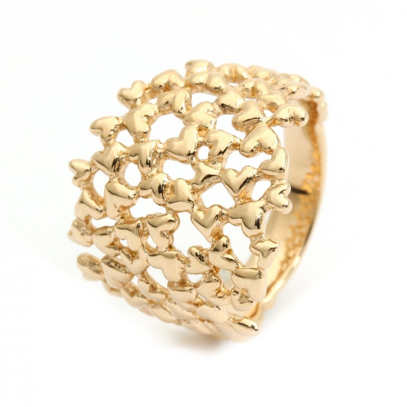 Hearts Gold  Ring