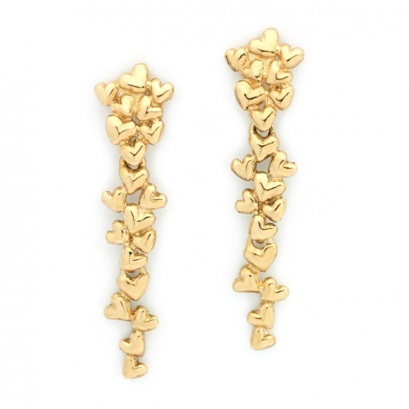 Hearts Gold  Earrings