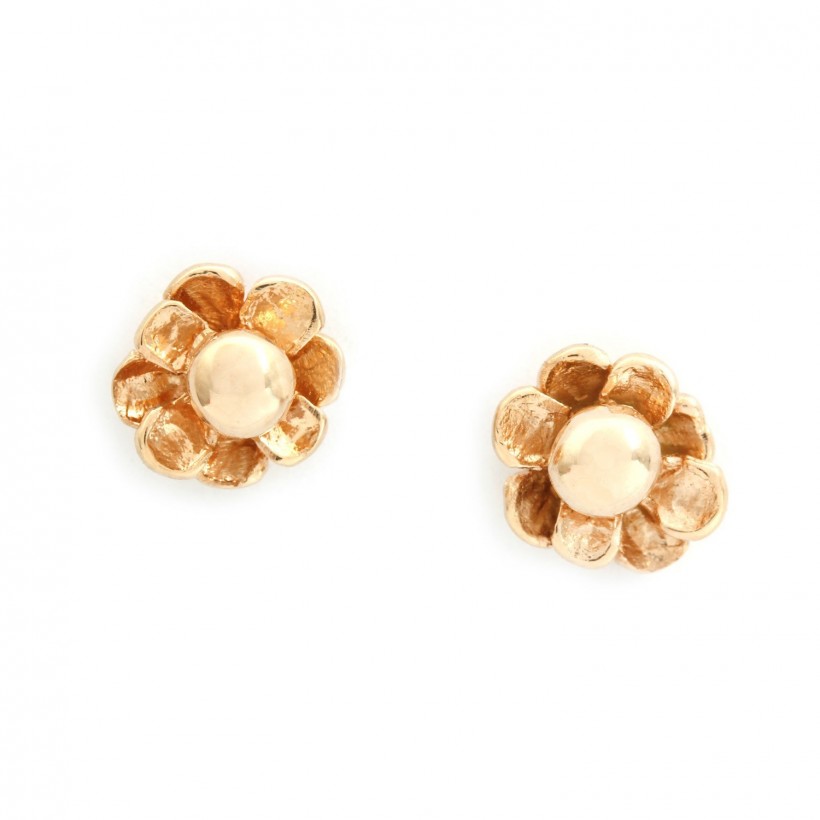 Happy Flower Gold Earrings