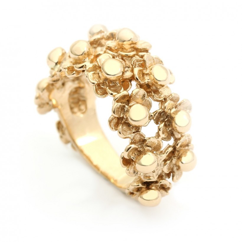 Happy Flower Gold Ring